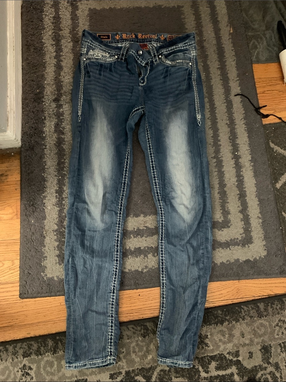 Rock Revival Women's Dark Faded Blue Skinny Jeans